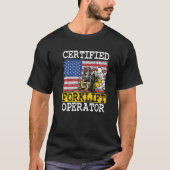 T-shirt Warehouse American Flag Forklift Certified Forklif (Devant)