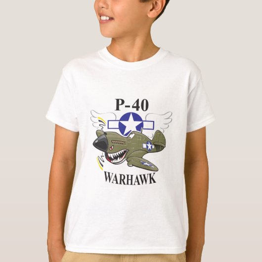 T-shirt warhawk p-40 (Devant)