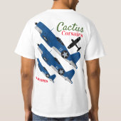 T-shirt Warkites corsaires" F4U-1 "de cactus (Dos)
