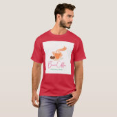 T-shirt Warm Coffee Cup with Beans Illustration retro (Devant entier)