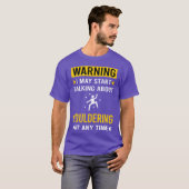 T-shirt Warning Bouldering Rock Climbing friends (Devant entier)