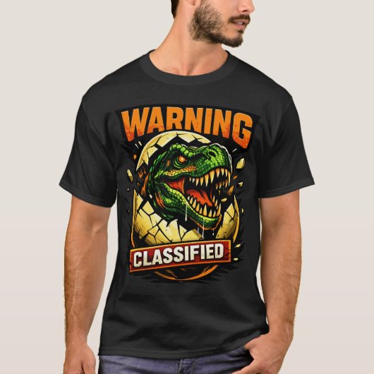 T-SHIRT 'WARNING CLASSIFIED' (Devant)