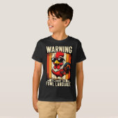 T-shirt Warning Fluent In Fowl Language Chicken Rooster Fu (Devant entier)