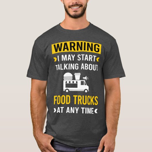 T-shirt Warning Foodruckrucks vintage (Devant)