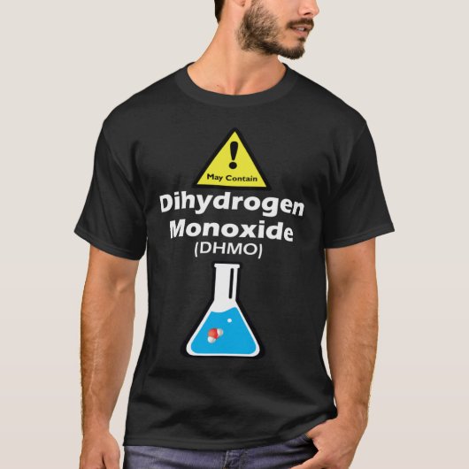 T-shirt Warning may contain DHMO Science Teacher H2O Pun (Devant)