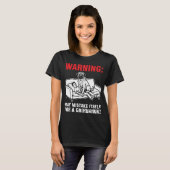 T-shirt Warning May Mistake Itself for Chihuahua- Mastiff (Devant entier)