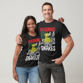T-shirt Warning May Suddenly Start Talking About Snakes (Unisexe)