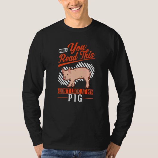 T-shirt Warning Piggy Farmer Pig (Devant)