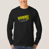 T-SHIRT WARNING WILL TALK ABOUT MUSIC   (Devant)