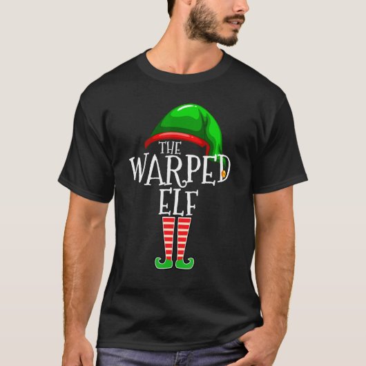 T-shirt Warped Elf   Family Matching Group Christmas   Squ (Devant)
