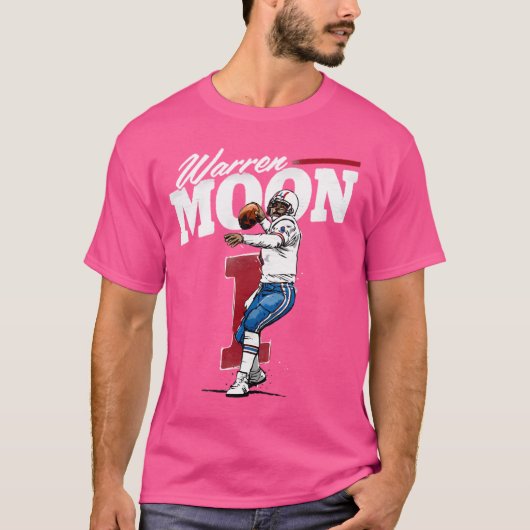 T-shirt Warren Moon Houston Retro (Devant)