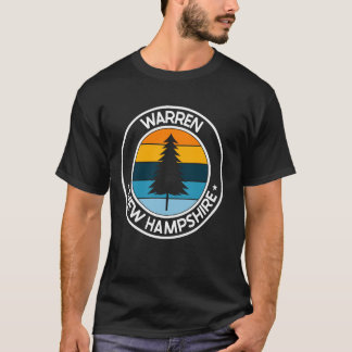 T-shirt Warren New Hampshire NH USA City Pride Retro Sunse