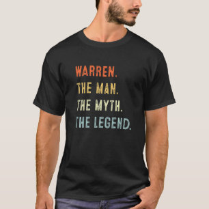 T-shirt Warren The Man Myth Legend Fatheru2019s Day Papa