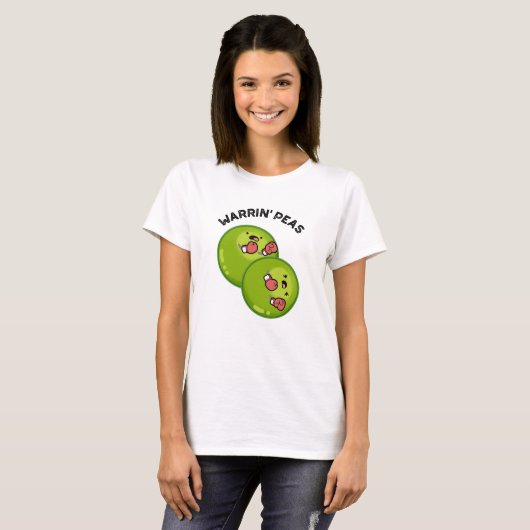 T-shirt Warrin Peace Funny Pea Pun (Devant entier)