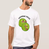 T-shirt Warrin Peace Funny Pea Pun (Devant)