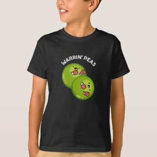 T-shirt Warrin Peace Funny Pea Pun Dark BG