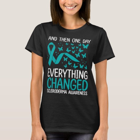 T-shirt Warrior Ribbon Fighter Scleroderma Awareness (Devant)
