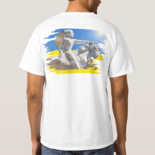 T-shirt Warrior Ukraine Président Zelenskyy & Drapeau (Dos)