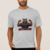 T-shirt Waschmachine – Strong Raccoon Gym Design (Devant)