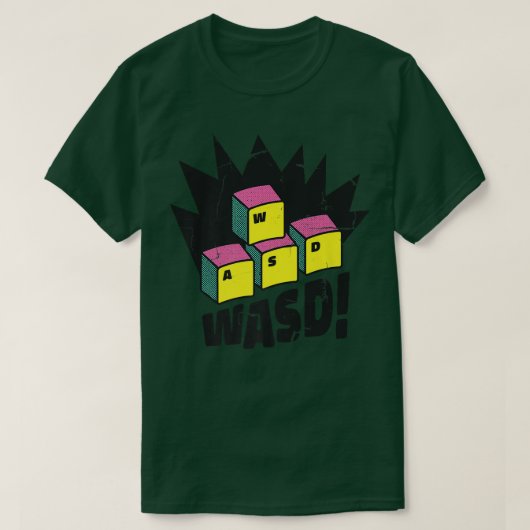 T-shirt WASD Funny PC Computer Games Video Game Gaming Gam (Design devant)
