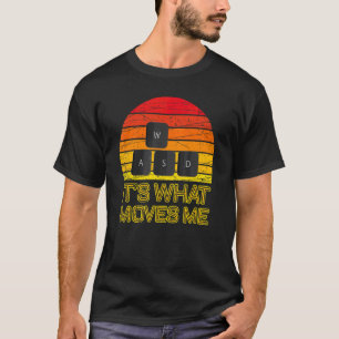 T-shirt Wasd Joueur Pc C'est Ce Qui Me Fait Bouger Enfants