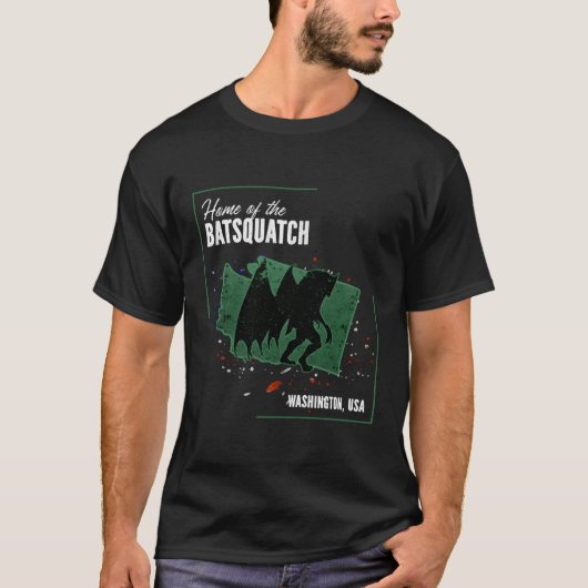 T-shirt Washington Cryptids Accueil Du Batsquatch (Devant)