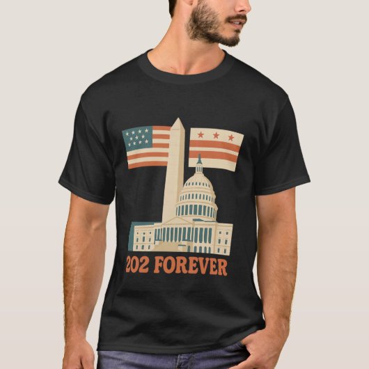 T-shirt Washington D.C. 202 Forever- Monument et Capitole (Devant)