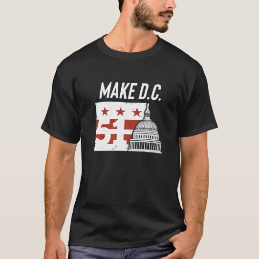 T-shirt Washington D C 51e Cool d'État DC État (Devant)