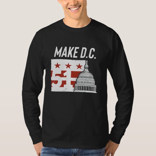 T-shirt Washington D C  51st State  Cool DC Statehood (Devant)