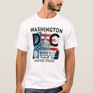 T-shirt Washington DC Capitol Hill USA Souvenirs Cadeaux H