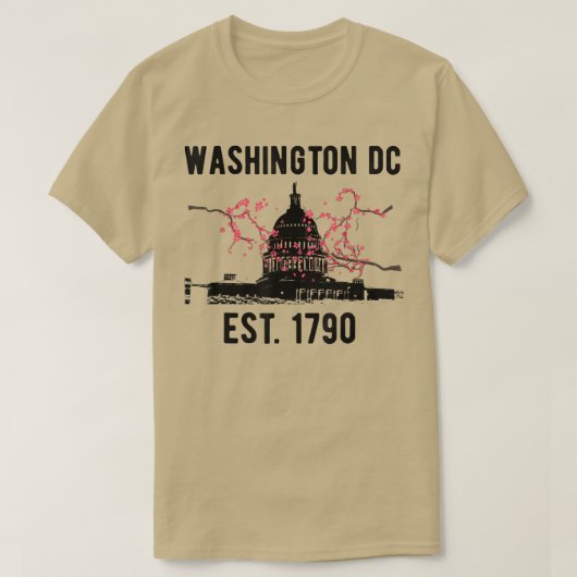 T-shirt Washington DC Cherry Blossom Capitol Hill États-Un (Design devant)