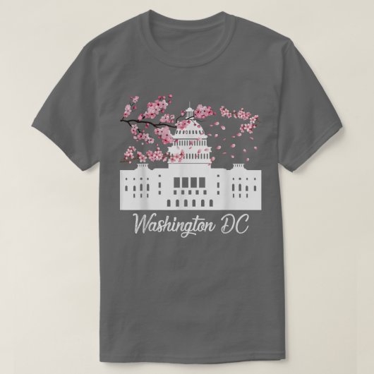 T-shirt Washington DC Cherry Blossoms Monuments Mémoriaux (Design devant)