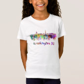 T-Shirt Washington DC skyline in watercolor (Devant)