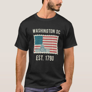 T-shirt Washington Dc Usa Drapeau Amour Capitol Hill Souve