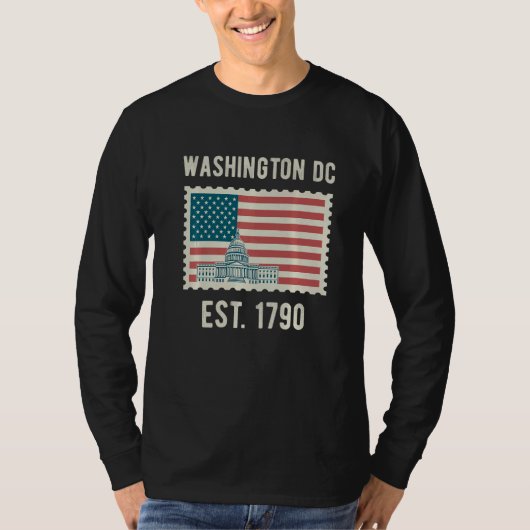T-shirt Washington Dc Usa Drapeau Amour Capitol Hill Souve (Devant)