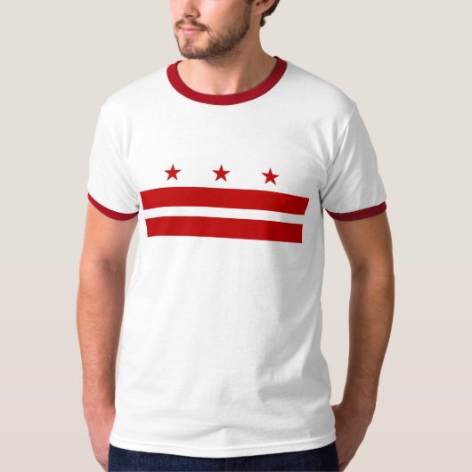 T-shirt Washington DC-vlag (Voorkant)