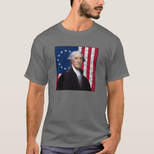 T-shirt Washington et le drapeau américain