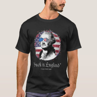 T-shirt Washington Suck it England Funny 4 juillet USA F