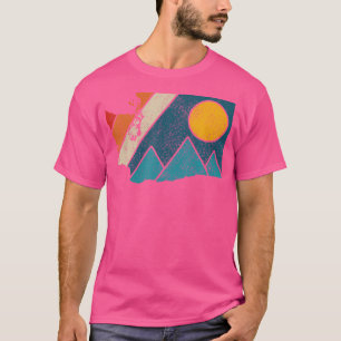 T-shirt Washington Vintage State Map Mountains Randonnée P