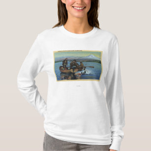 T-shirt Washington - vue des pêcheurs attrapant un saumon
