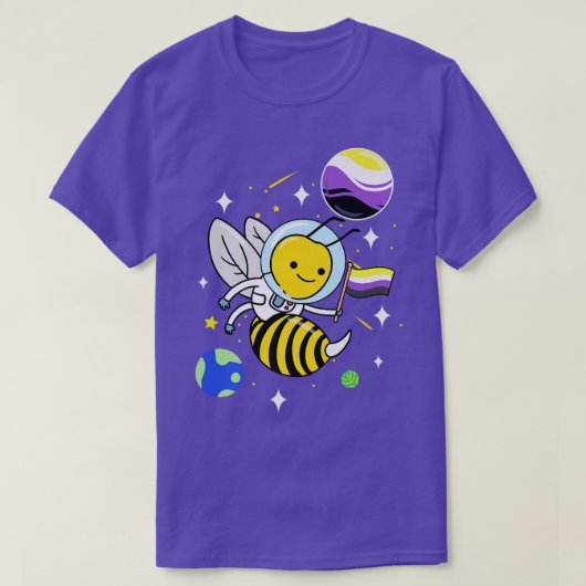 T-shirt Wasp Astronaut Nonbinary Pride (Design devant)