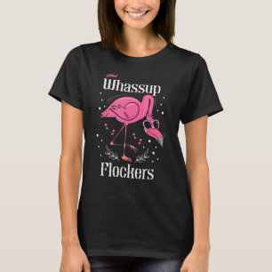 T-shirt Wassue Flockers Flamant rose été drôle Oiseau rose