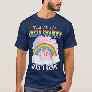 T-shirt Watch Out High School Back To School Unicorn Kid T