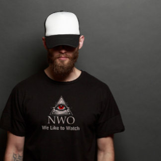 T-shirt Watchful Illuminati NWO nous aimons regarder T-shi