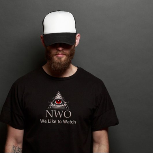 T-shirt Watchful Illuminati NWO nous aimons regarder T-shi