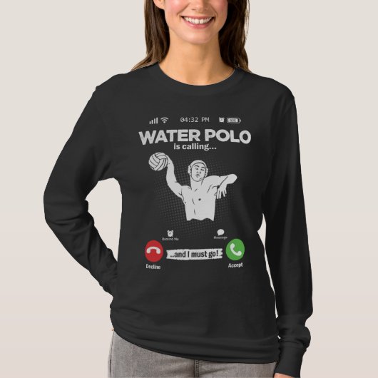 T-shirt Water Ball Is Calling I Must Go Swimming Hobby Wat (Devant)