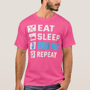 T-shirt Water Polo Drôle Manger Sleep Water Polo Player Ba