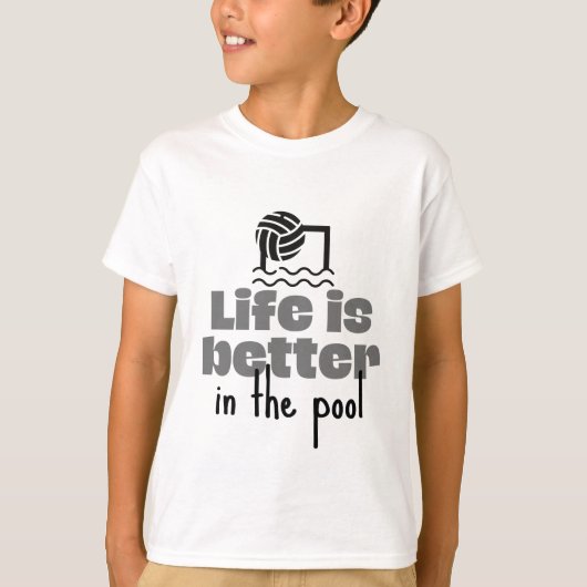 T-shirt Water polo : La vie est meilleure dans la piscine (Devant)