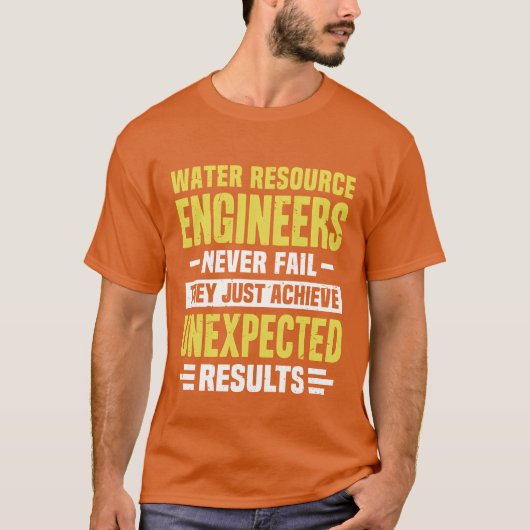 T-shirt Water Resource Engineer Engineering Funny Design N (Devant)