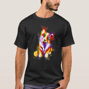 T-shirt Water Splash Art mignon Chien Chien Chien Chien Co